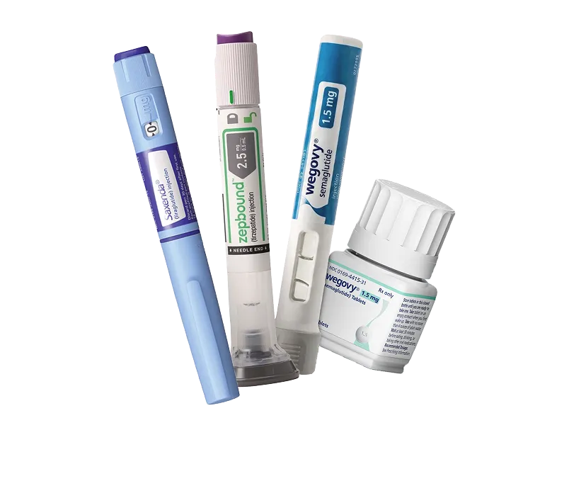 Saxenda, Zepbound, Wegovy pens and Wegovy tablets