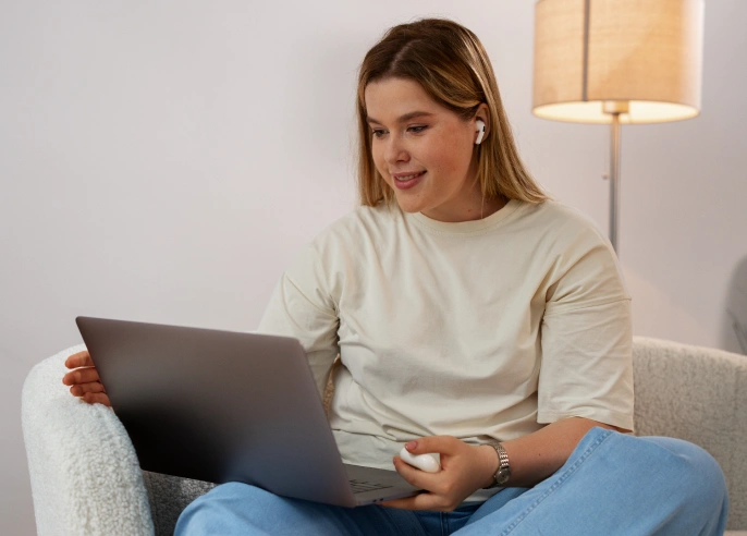 Patient on video call